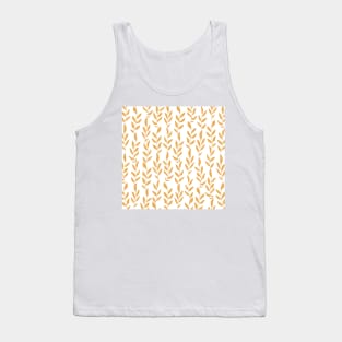 Yellow Minimal Leaves Tank Top